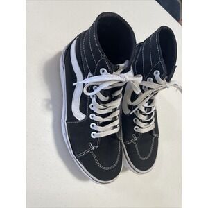 Vans Mid Top Old Skool Shoes Black And White Women's 7.5